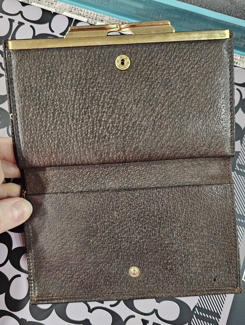 Authentic Vintage Burberrys Haymarket Check Kiss-Lock Wallet - Picture 8 of 16